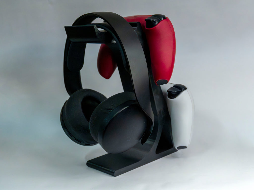 Soporte 2 Mandos y Audífonos - Stand Gaming Premium